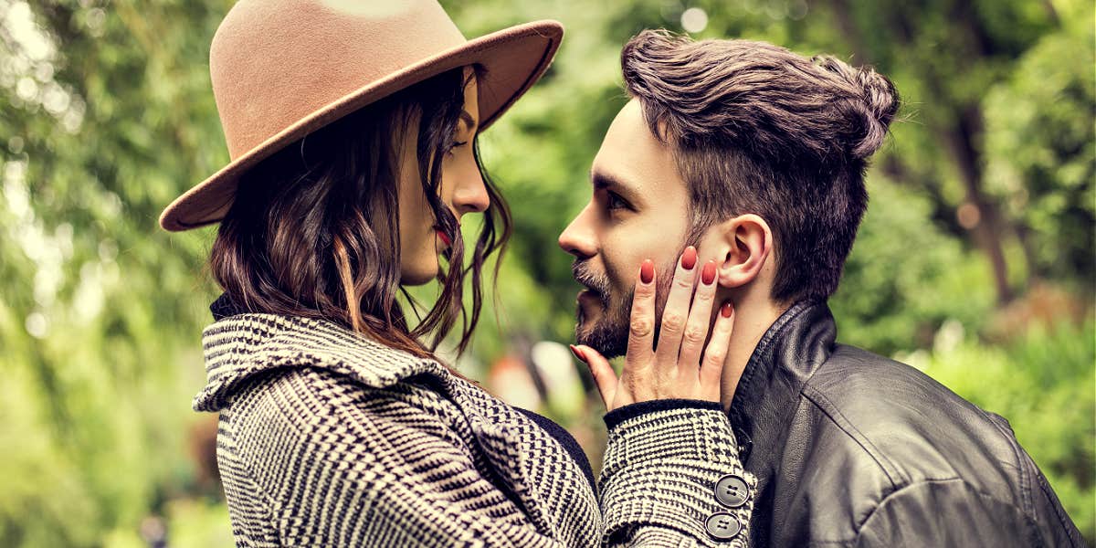 couple gazing into one another's eyes