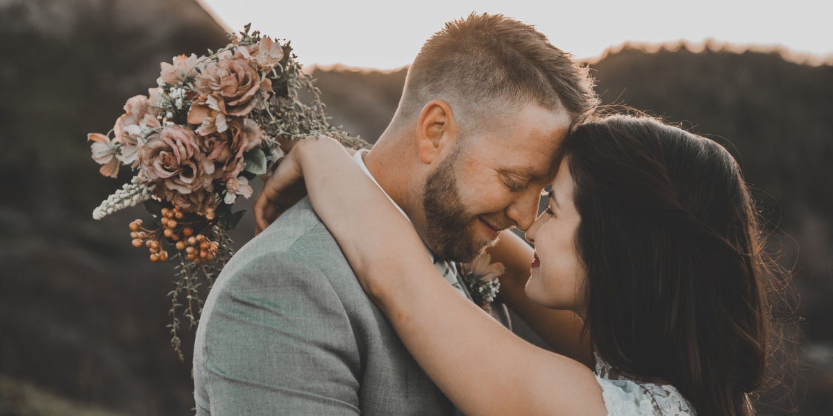 woman and man hugging