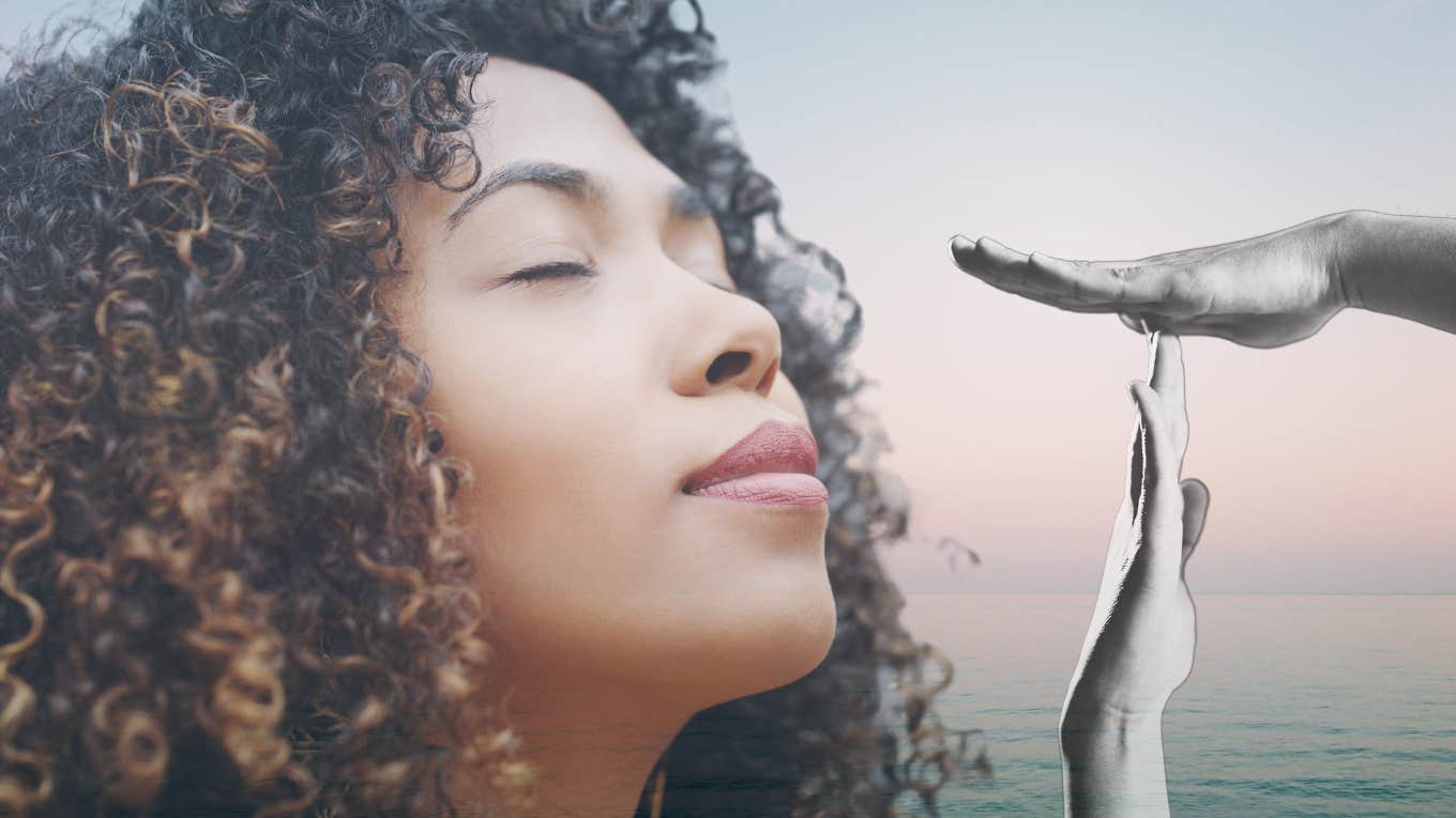 5 Quiet Things To Do When You're Angry —That Could Literally Save Your Relationship Woman taking a timeout and deep breath