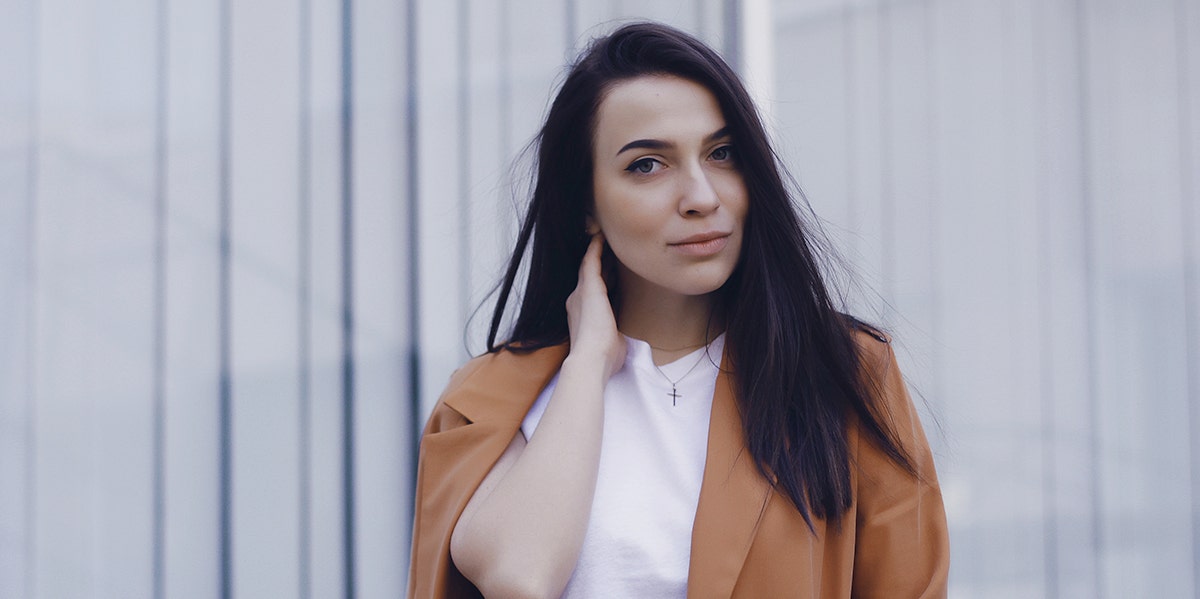 woman wearing a blazer