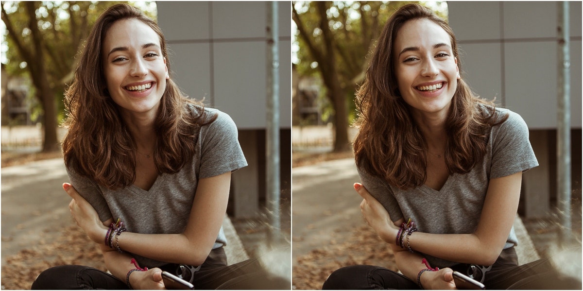 how do we perceive the world mirrored image of happy woman