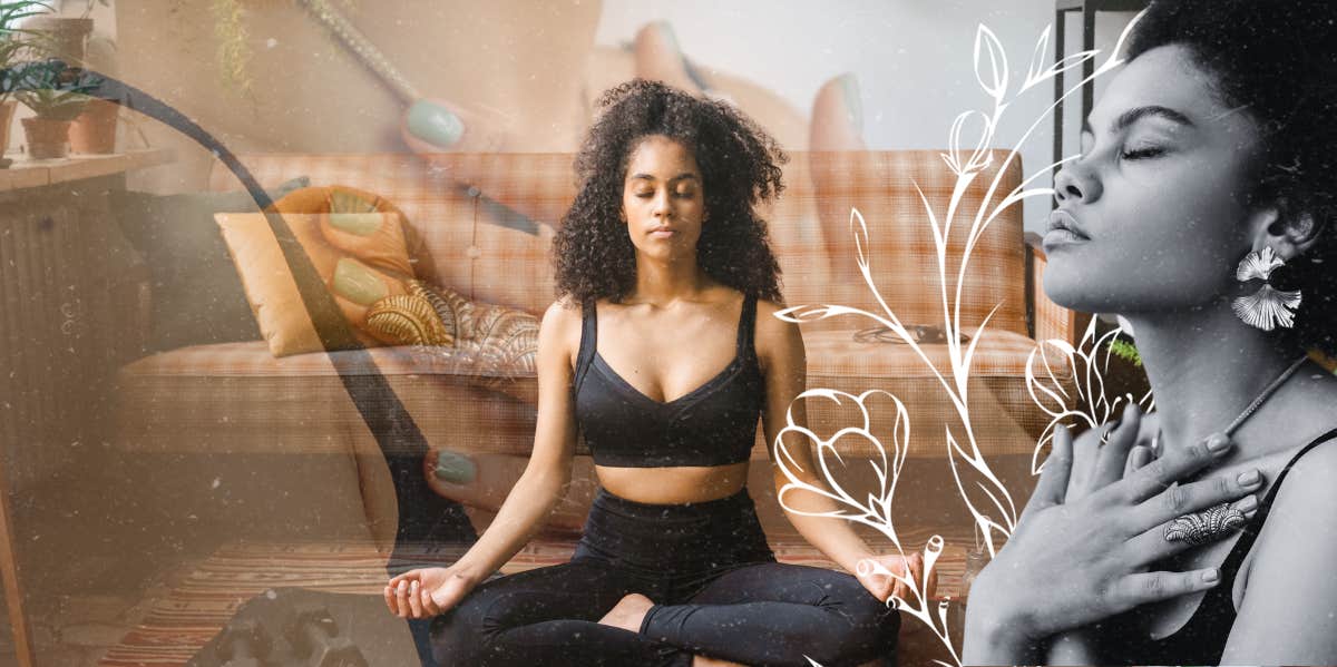 Woman meditating