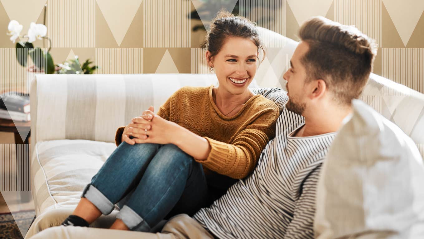 healthy couple enjoying each others company