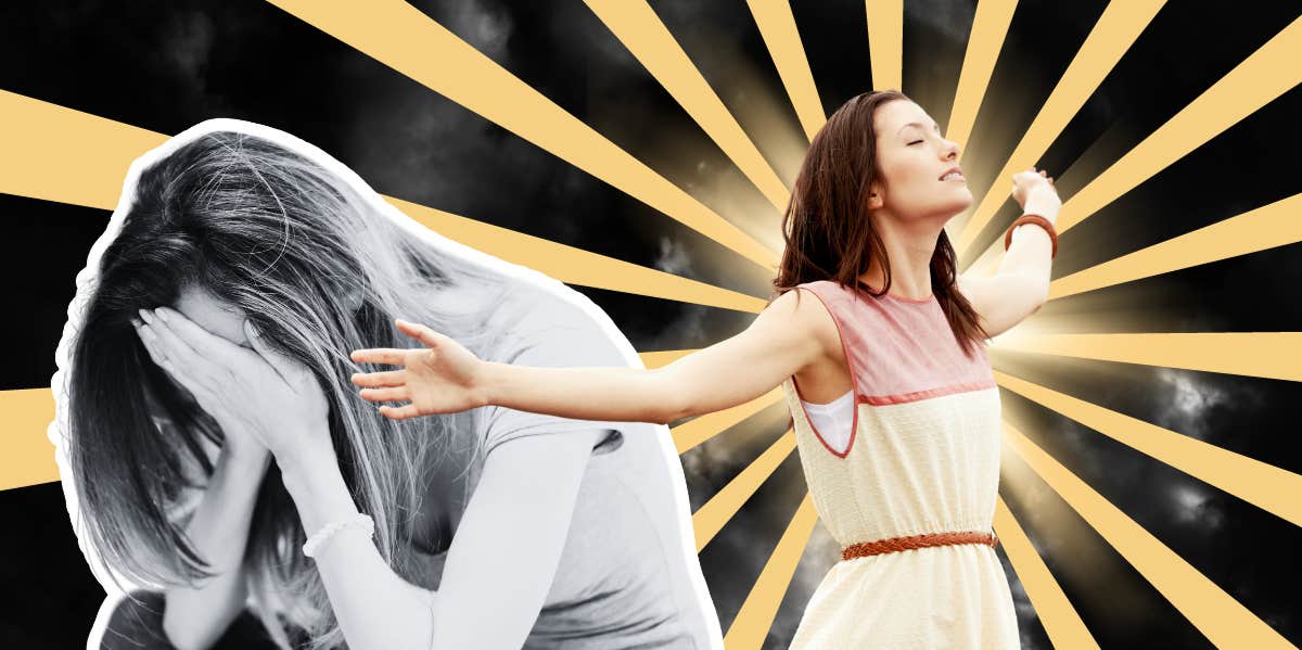 how-i-embraced-dark-night-my-soul Sad woman and woman letting go