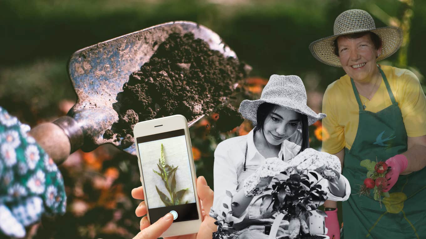 Woman gardening like her mother once did