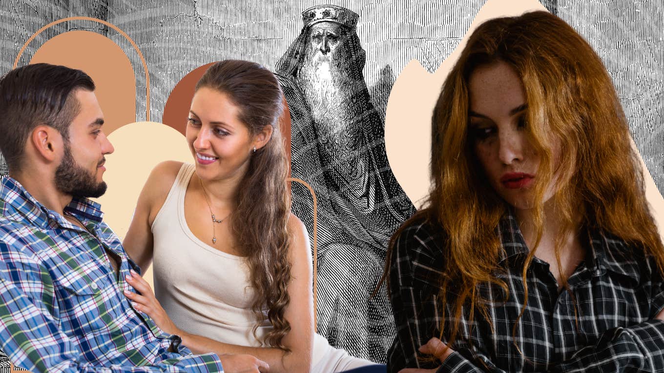 How To Use "Solomon’s Paradox" To Make Better Decisions Couple laughing and a woman looking sad