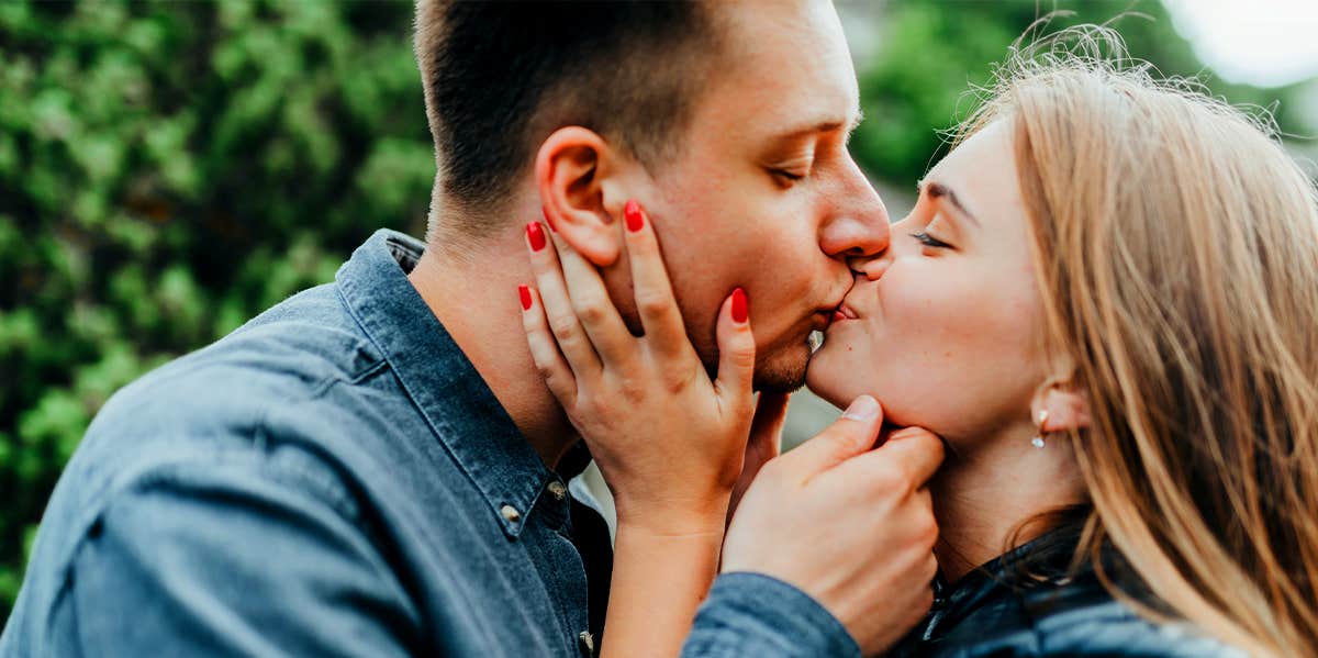 couple kissing passionately