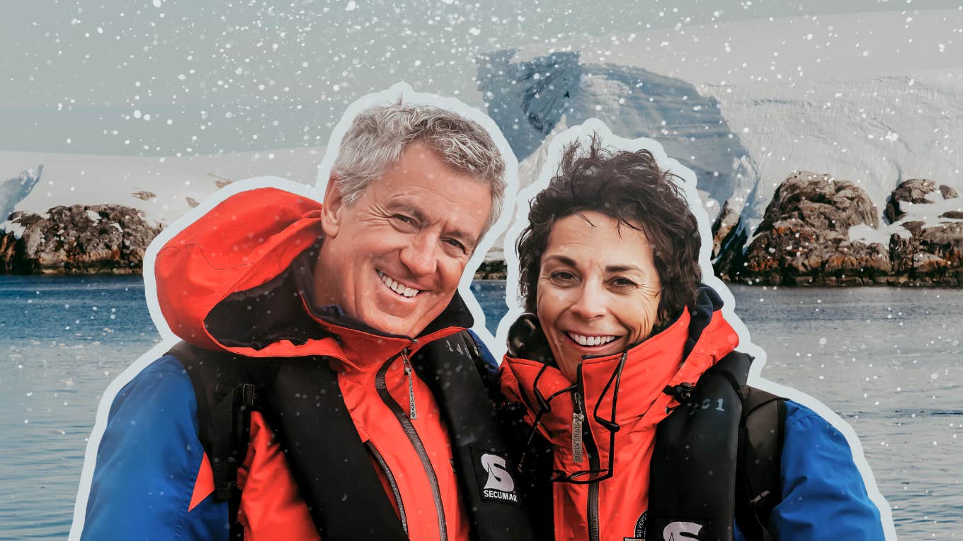I Met The Love of My Life On A Small Ship To Antarctica Author and her husband in Antarctica