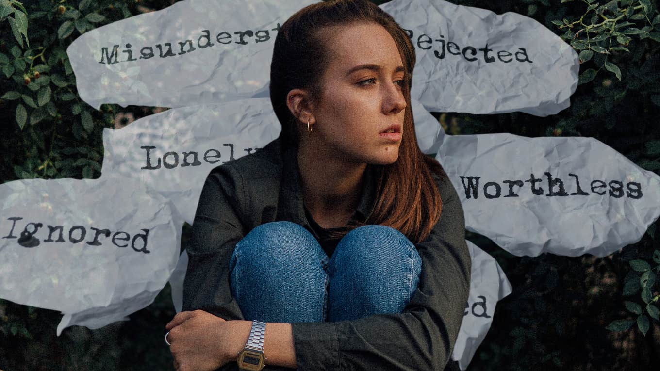 Woman removing the negative and being mindful of how she speaks to herself