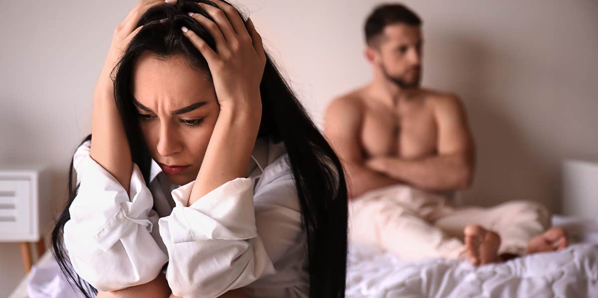 woman regretting one night stand