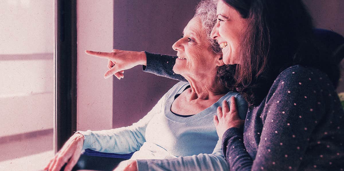 young woman and elderly woman