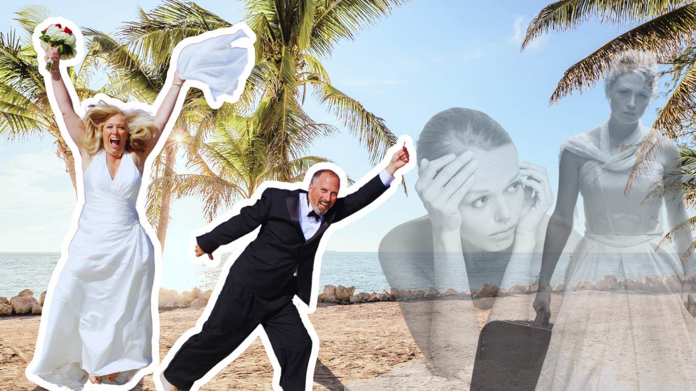 How Each Of My Three Weddings Accurately Predicted How My Marriages Would Go Woman and her 3 marriages