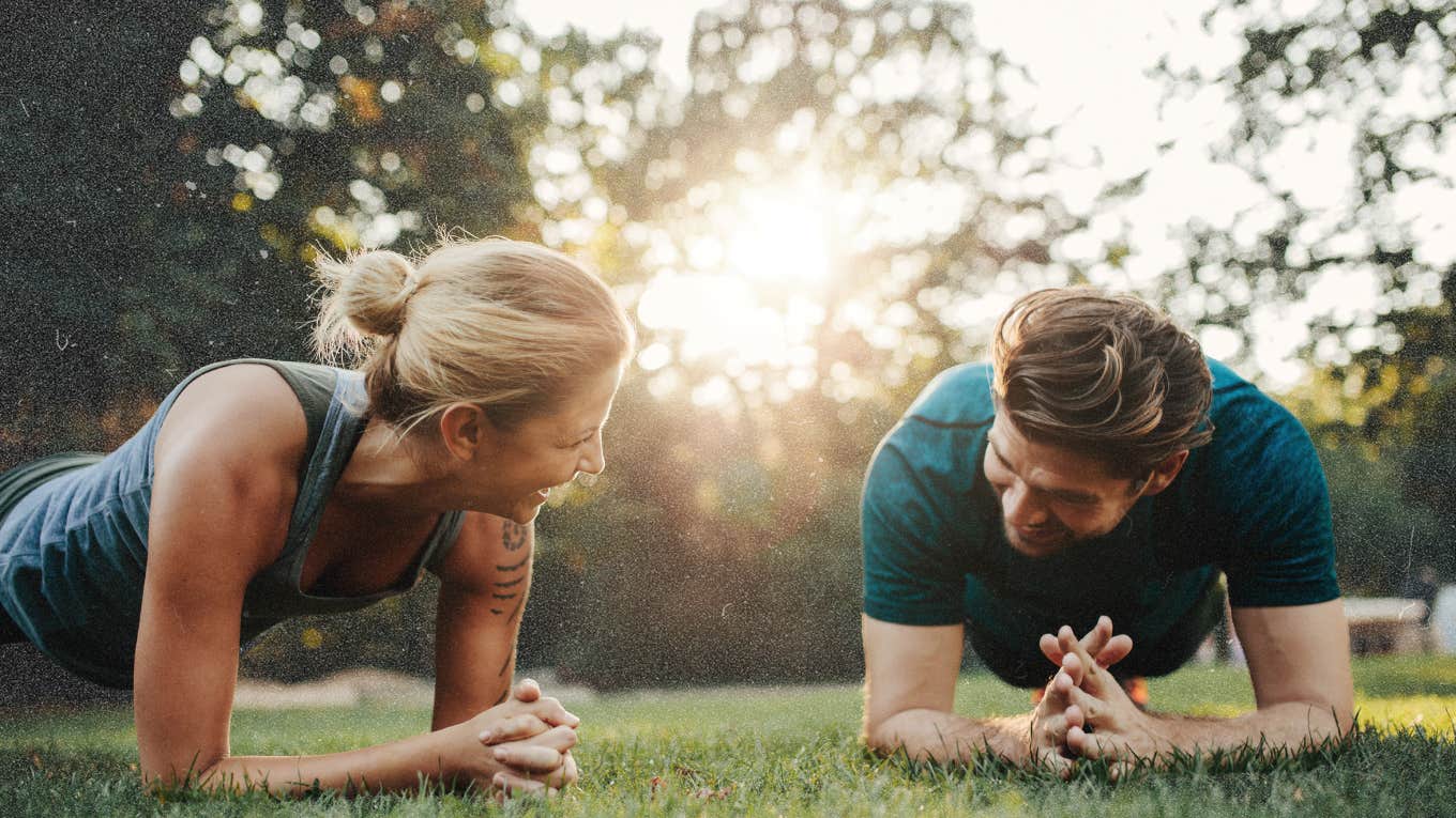 couple exercising together