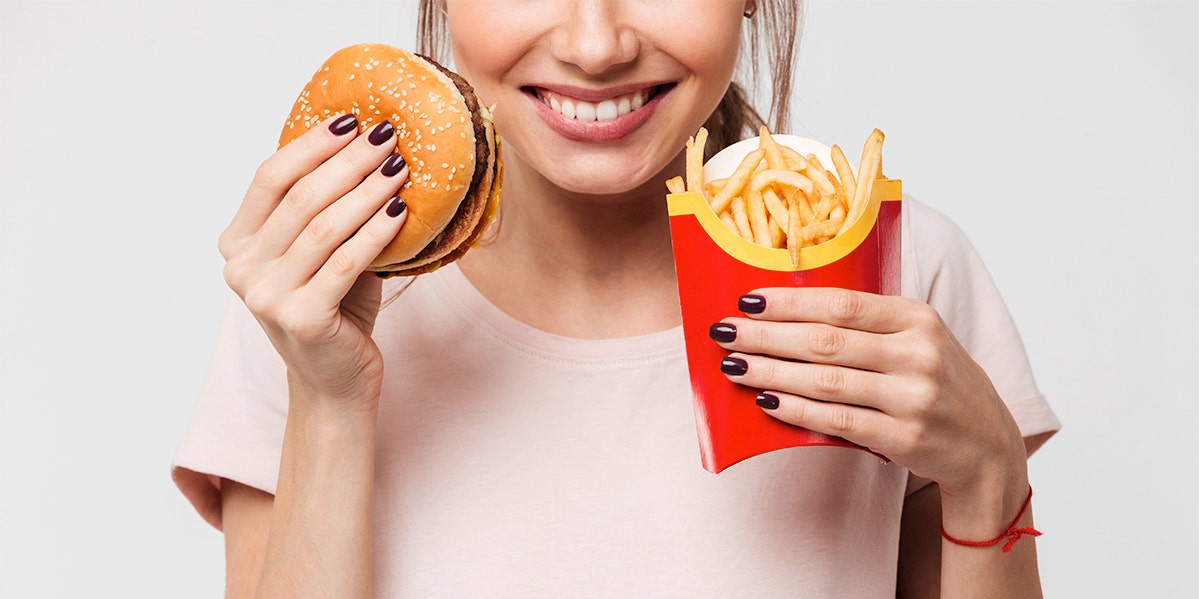 burger and fries