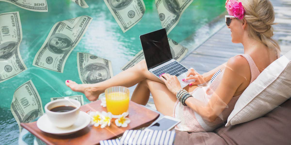 how-save-money-seven-steps-gain-financial-freedom-save-for-future-get-out-debt Woman relaxing by the pool