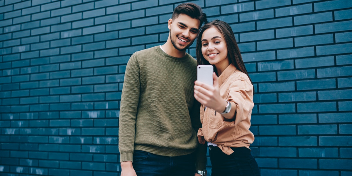 couple taking selfie