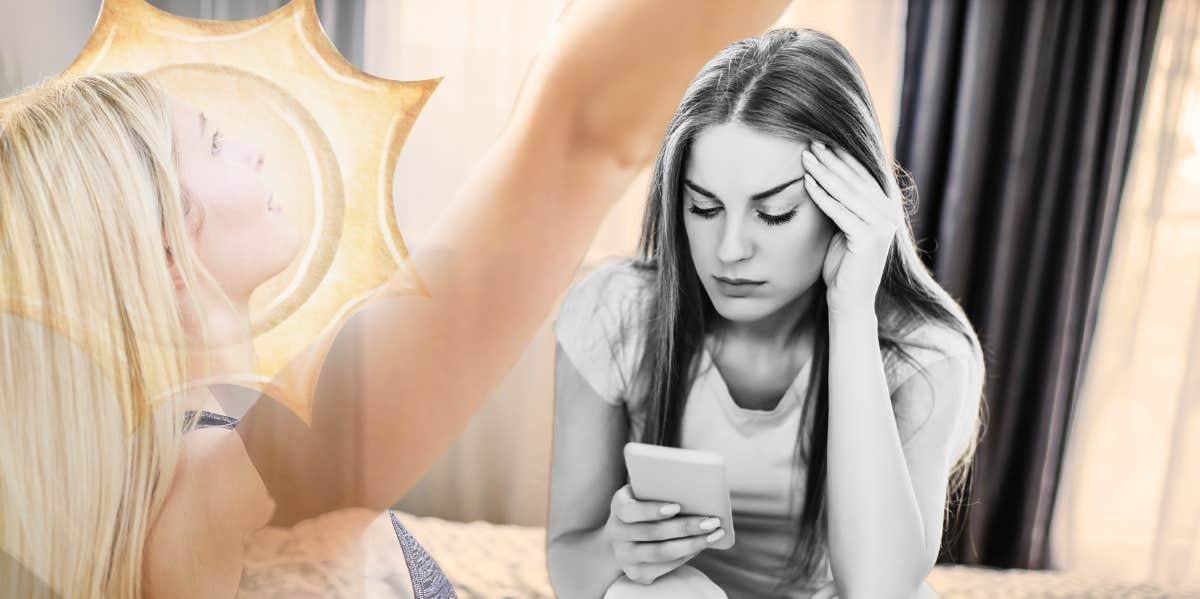 5 Ways To Finally Stop Obsessing Over The Guy You Like (Who Isn't Into You) Sad woman on her phone