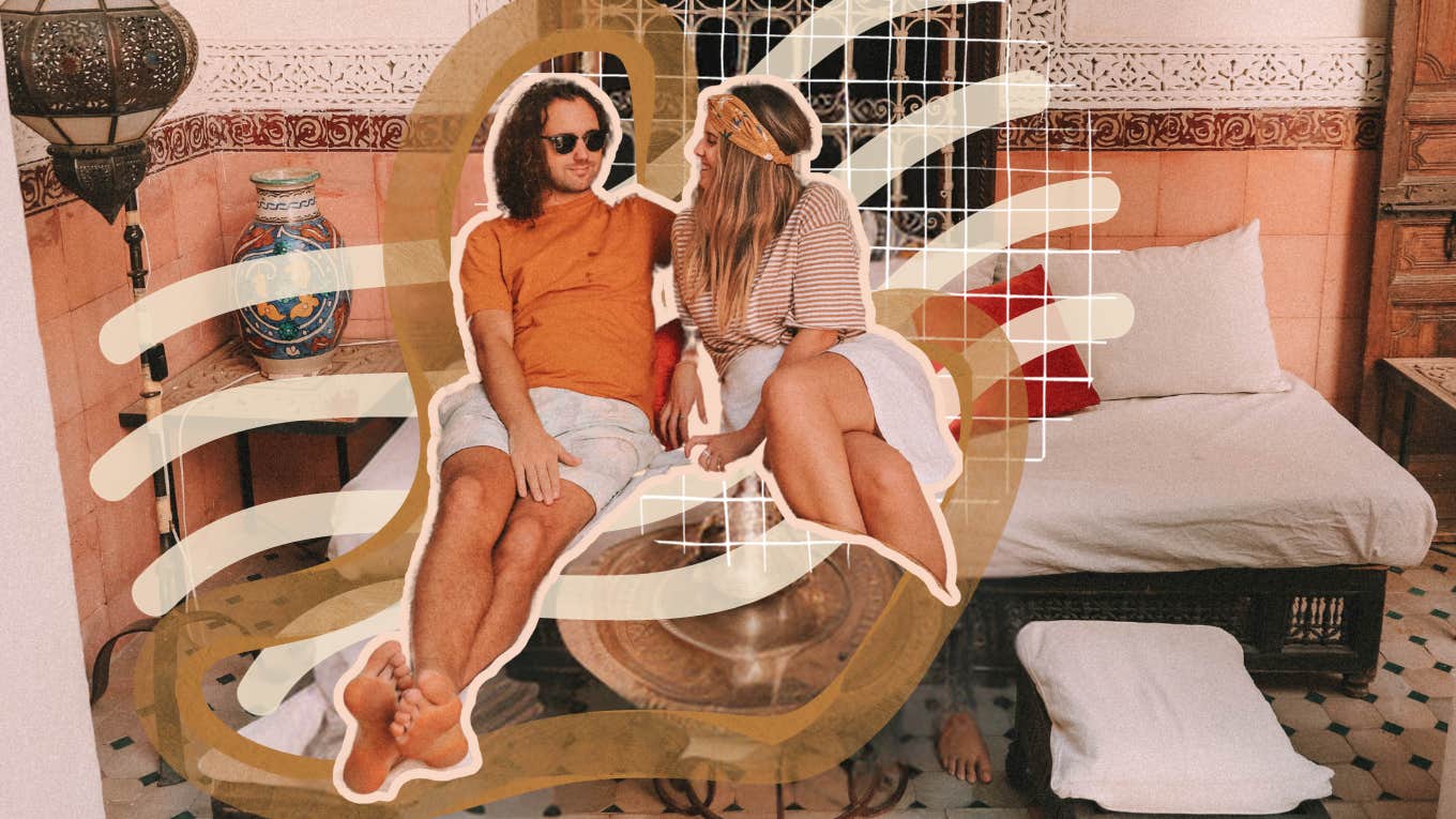 How To Teach — Yes, Teach — Your Lover To Romance You Couple snuggled on a couch