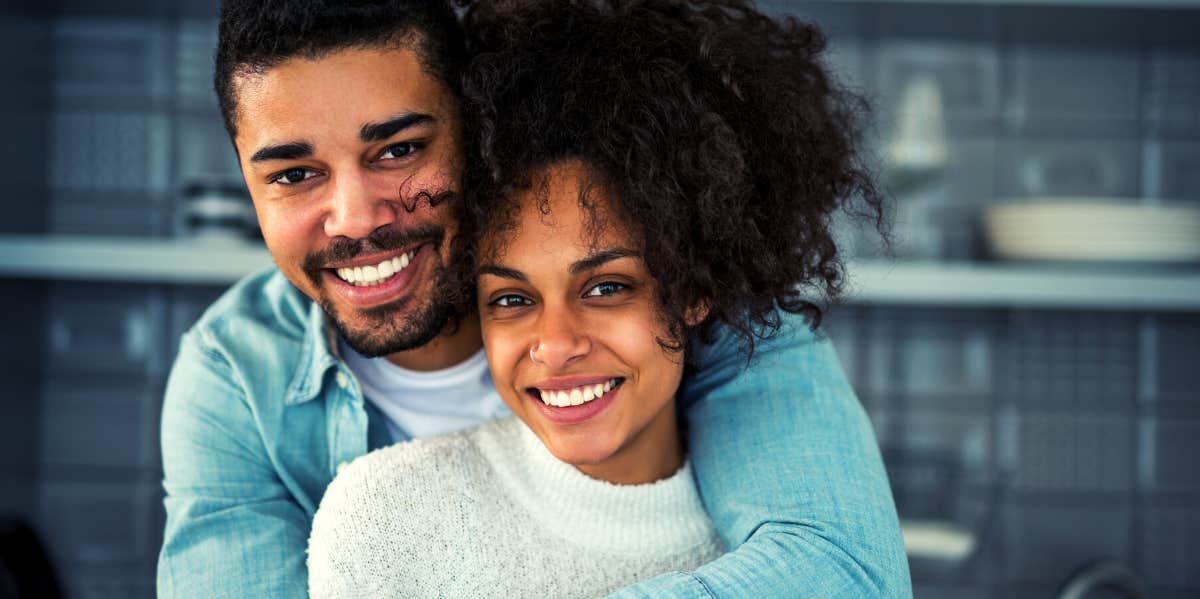 couple smiling