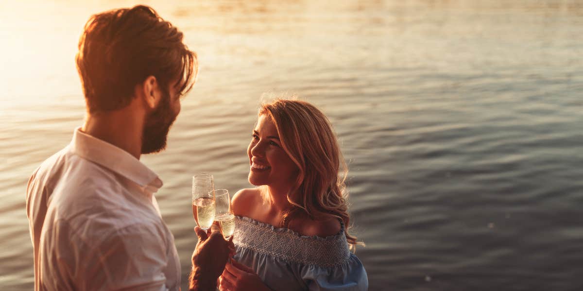 How To Ask A Guy Out woman looking at a man