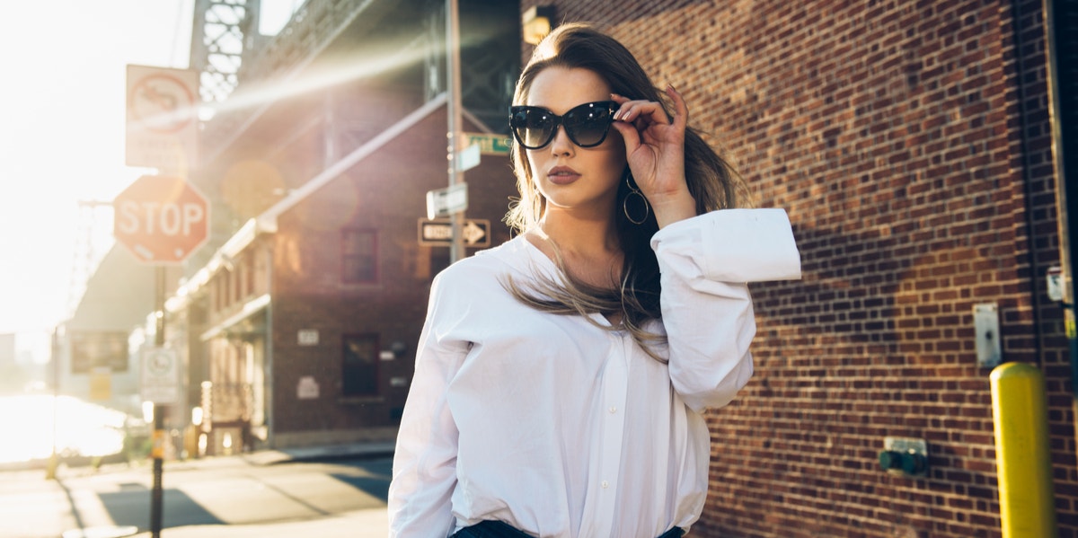 woman walking outside