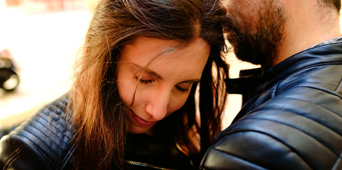 Why Your Marriage Might Be Making You Sick woman hugging man