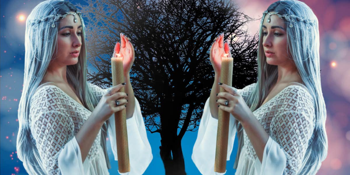 White Magic: Meaning & How To Do It white magic witch with a candle