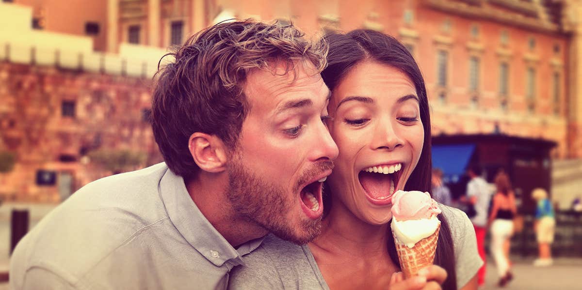 couples eating ice-cream