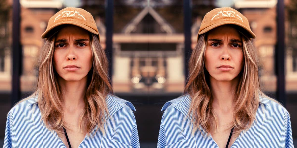 How To Deal With Daddy Issues By Healing Your 'Father Wound' doubled image of woman wearing baseball cap