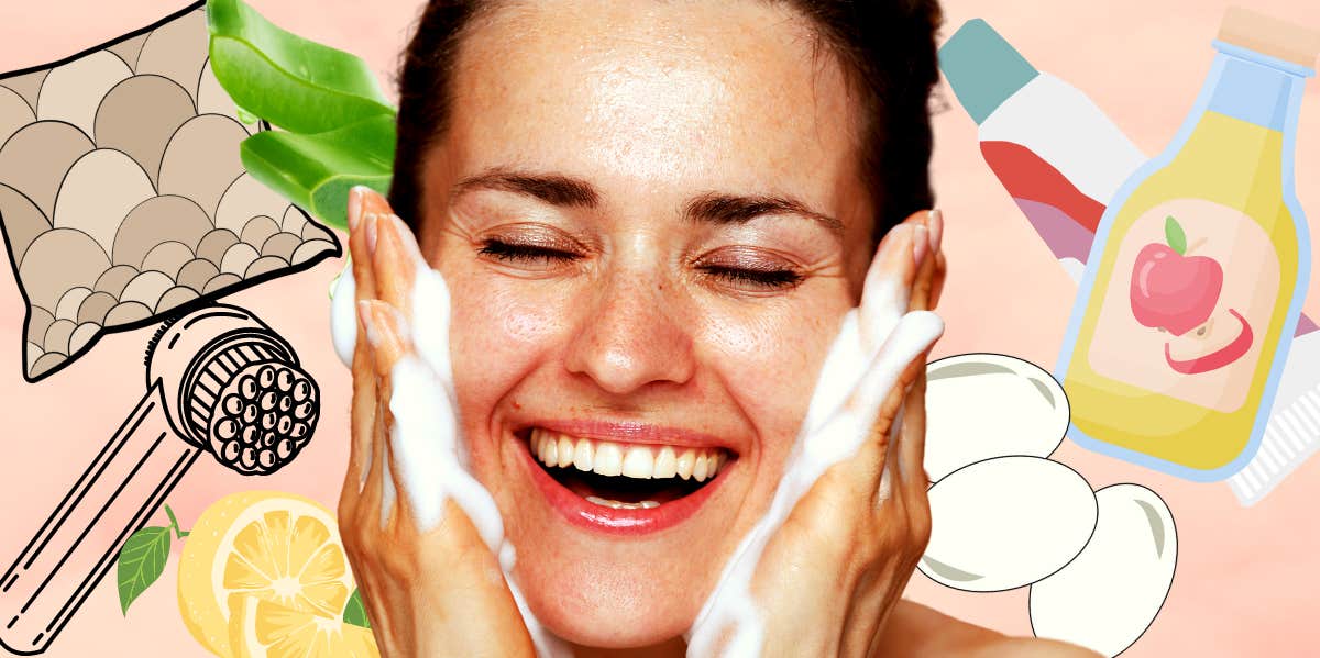 How To Get Clear Skin Fast: 23 Tips woman washing her face