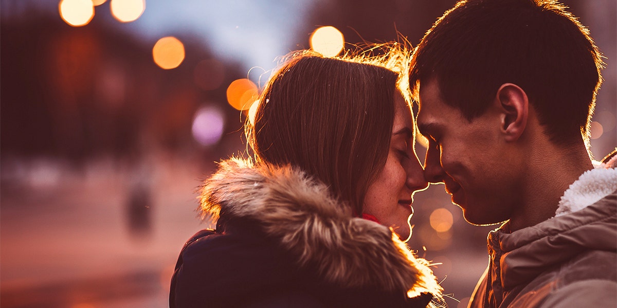 man and woman embracing