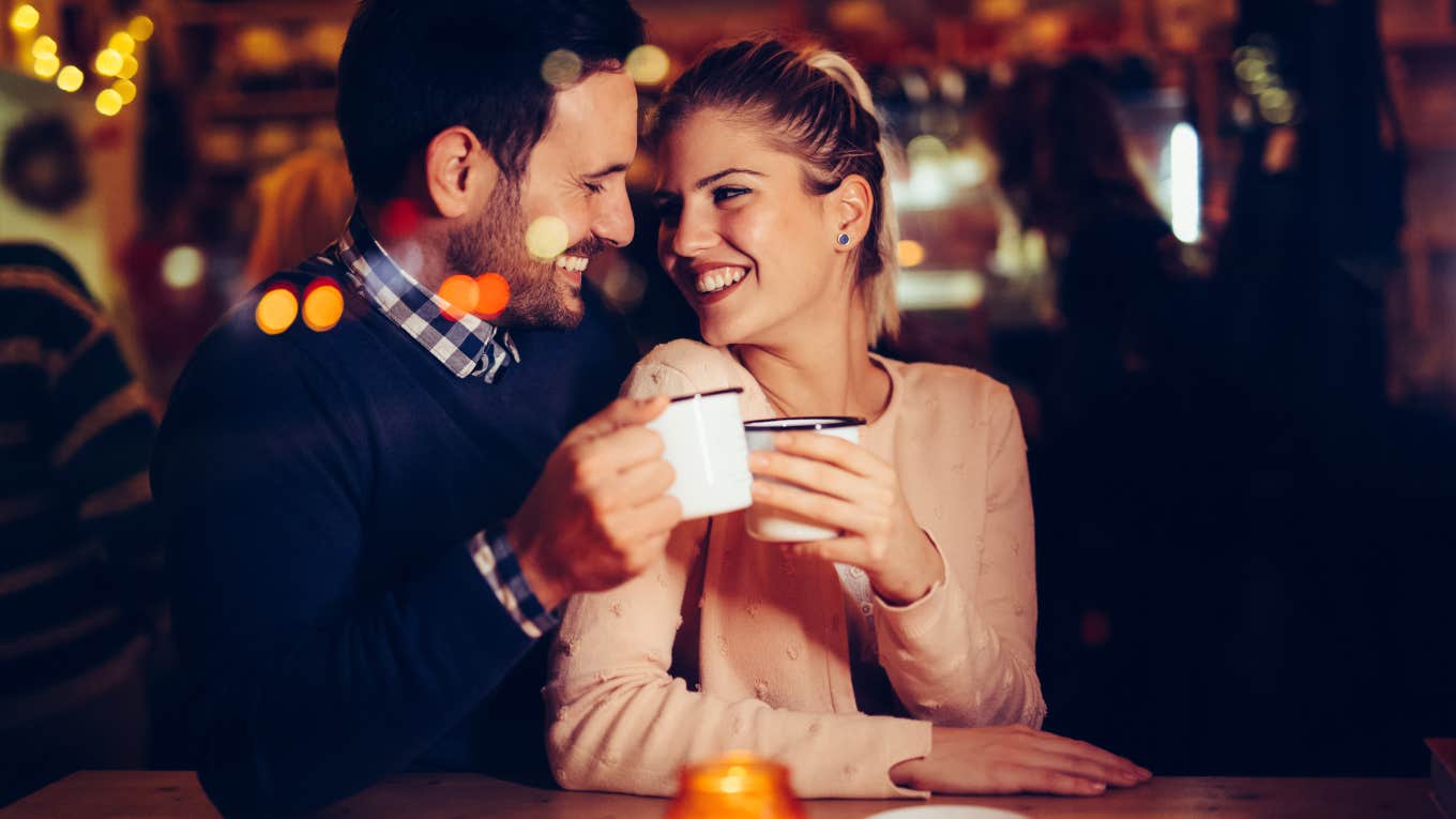 Couple enjoying date at restaurant 