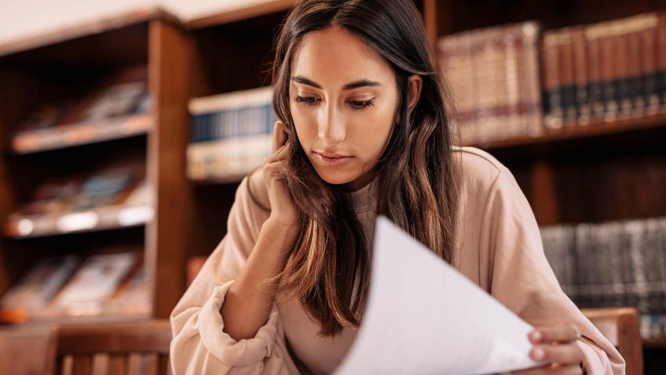 Girl studying 