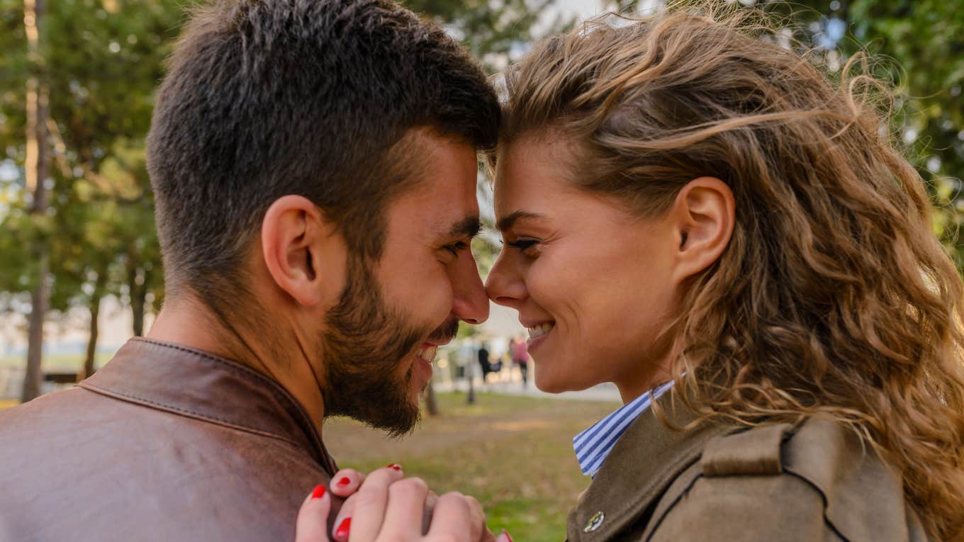 Couple Looking passionately in each others eyes