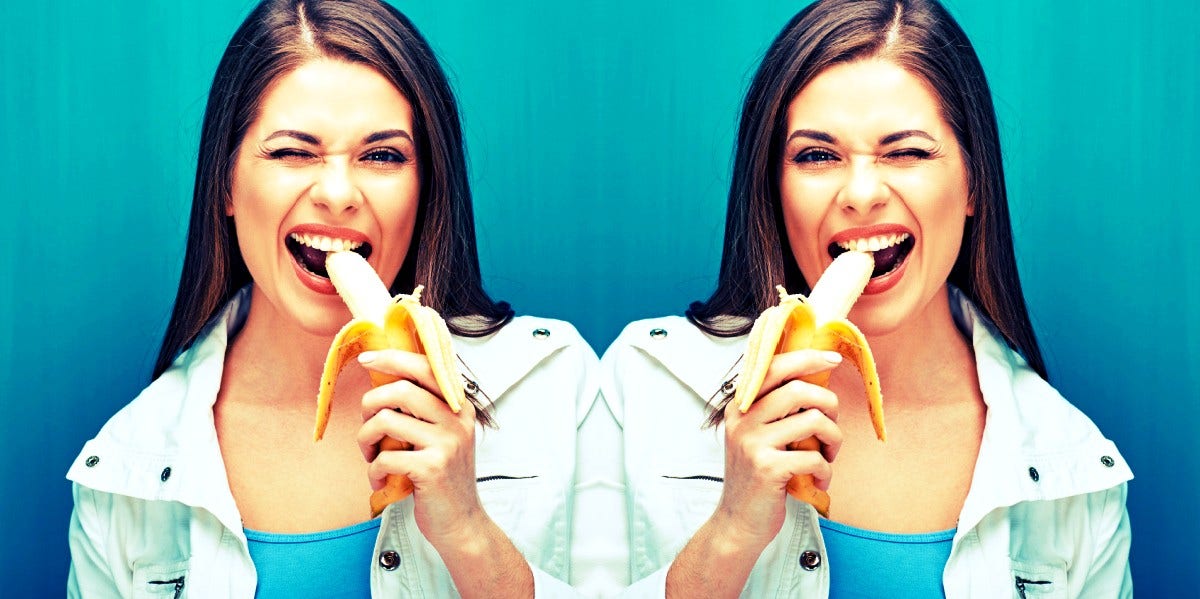 How To Make Your Penis Taste Better (So Blowjobs Taste Good) woman eating banana