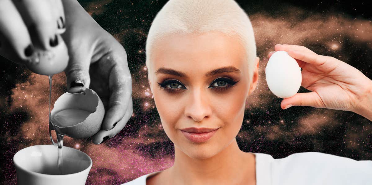 How To Do An Egg Cleanse To Remove Bad Energy woman with an egg