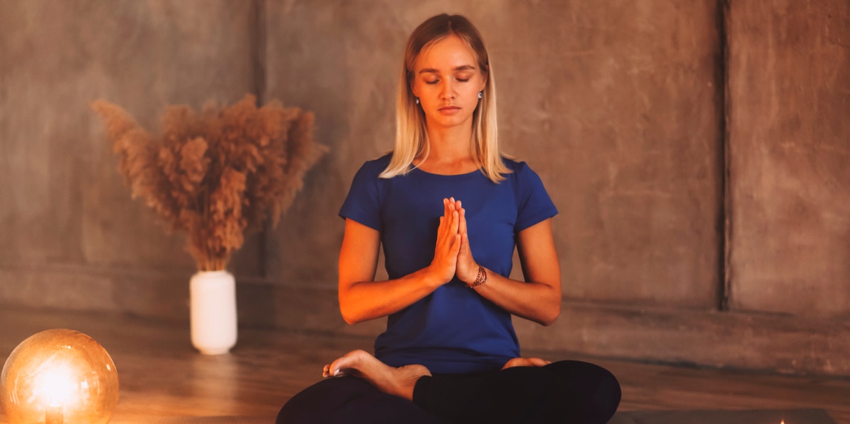 woman meditating