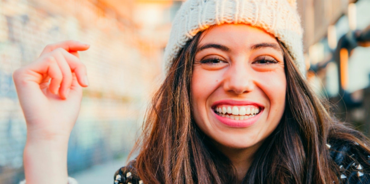 woman smiling