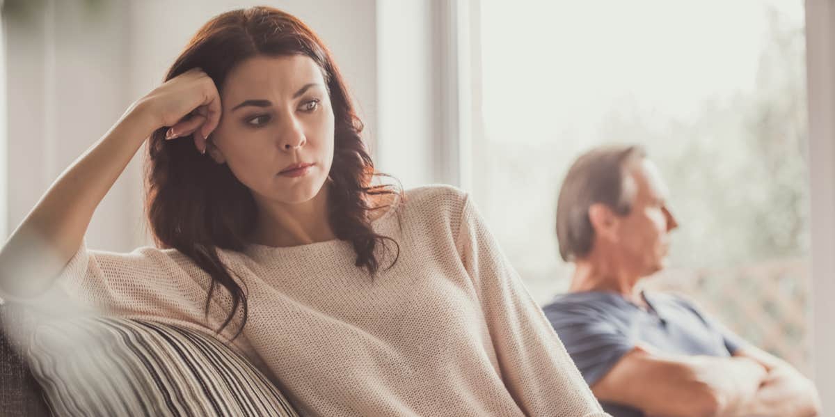 unhappy couple