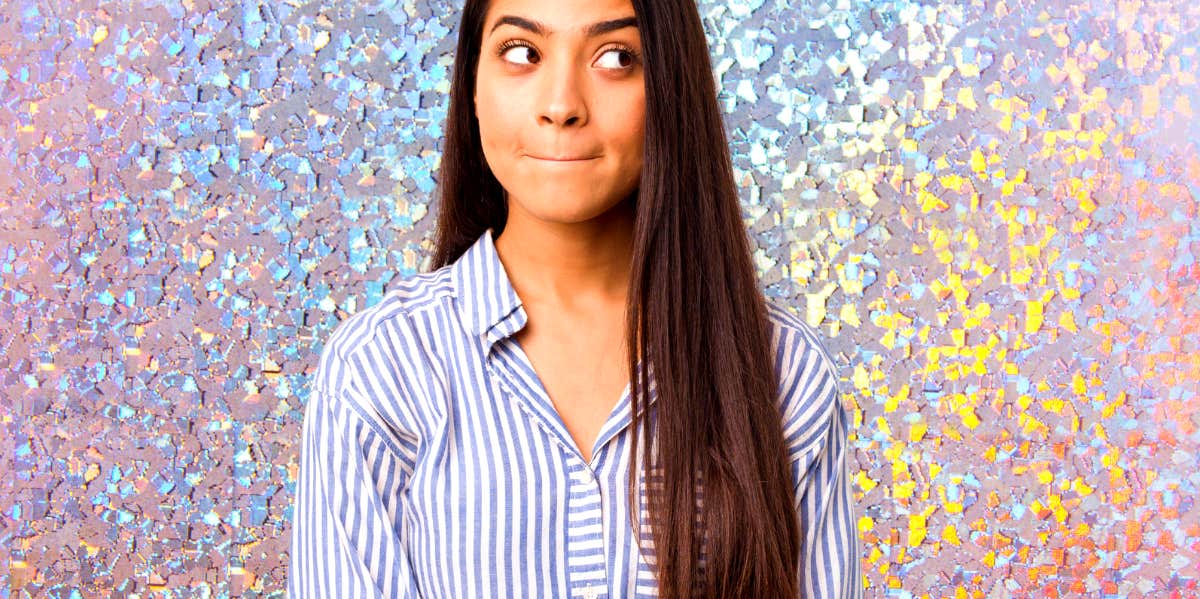 How To Stop Being Sarcastic woman looking up with her eyes rolled