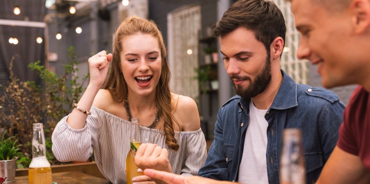 awkward man in between man and woman