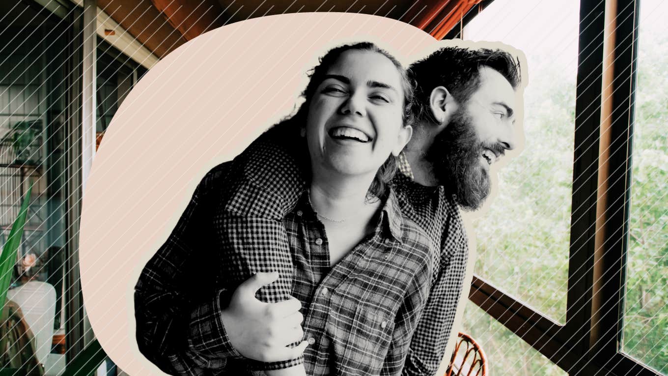 How To Use This Simple Law Of Attraction To Find Your Soulmate Couple on porch with arms around each other
