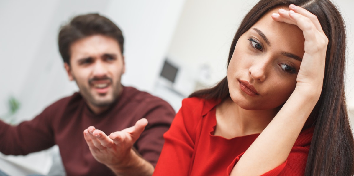 man arguing with woman