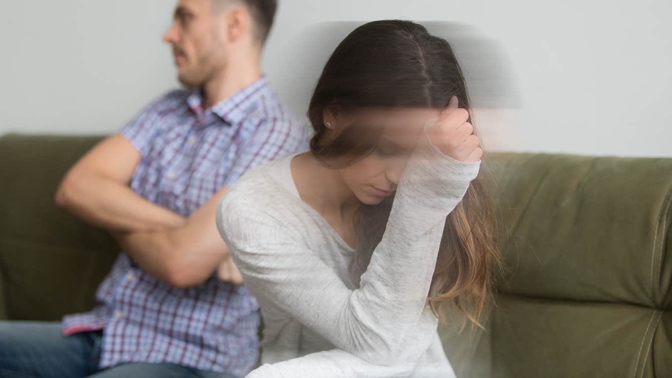 How My Undiagnosed ADHD Ruined So Many Of My Relationships upset couple
