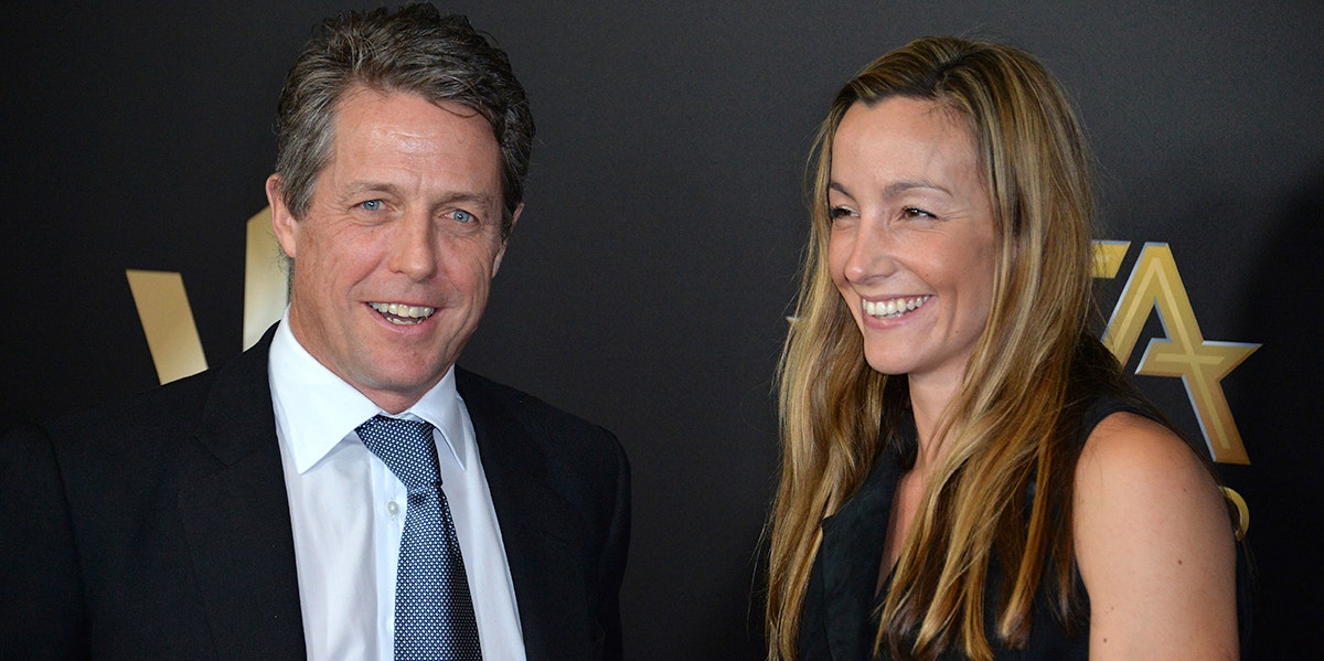Hugh Grant and Anna Eberstein Hugh Grant and Anna Eberstein