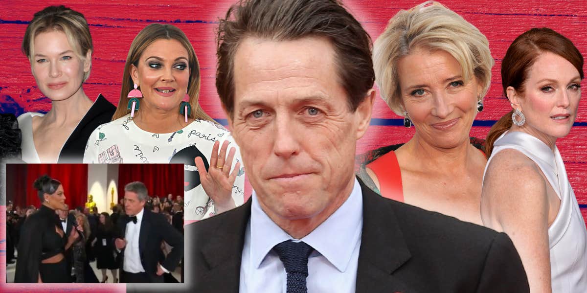 Hugh Grant with Ashley Graham, Renée Zellweger, Drew Barrymore, Emma Thompson, Julianne Moore