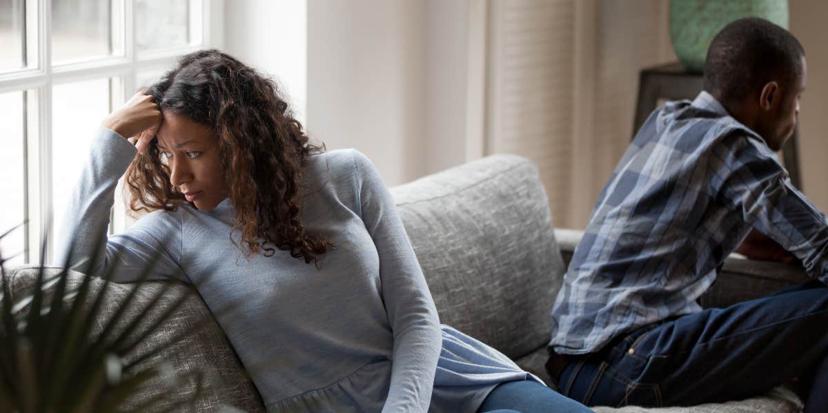Husband Is Forcing His Pregnant Wife To Cut Contact With Brother Who Has Intrusive Thoughts Couple fighting