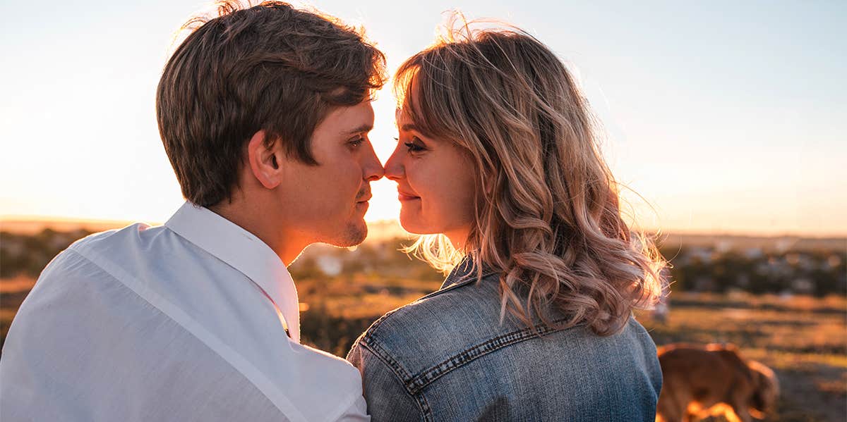 couple looking at each other lovingly