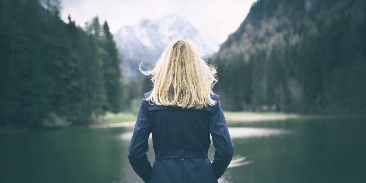 woman standing in nature