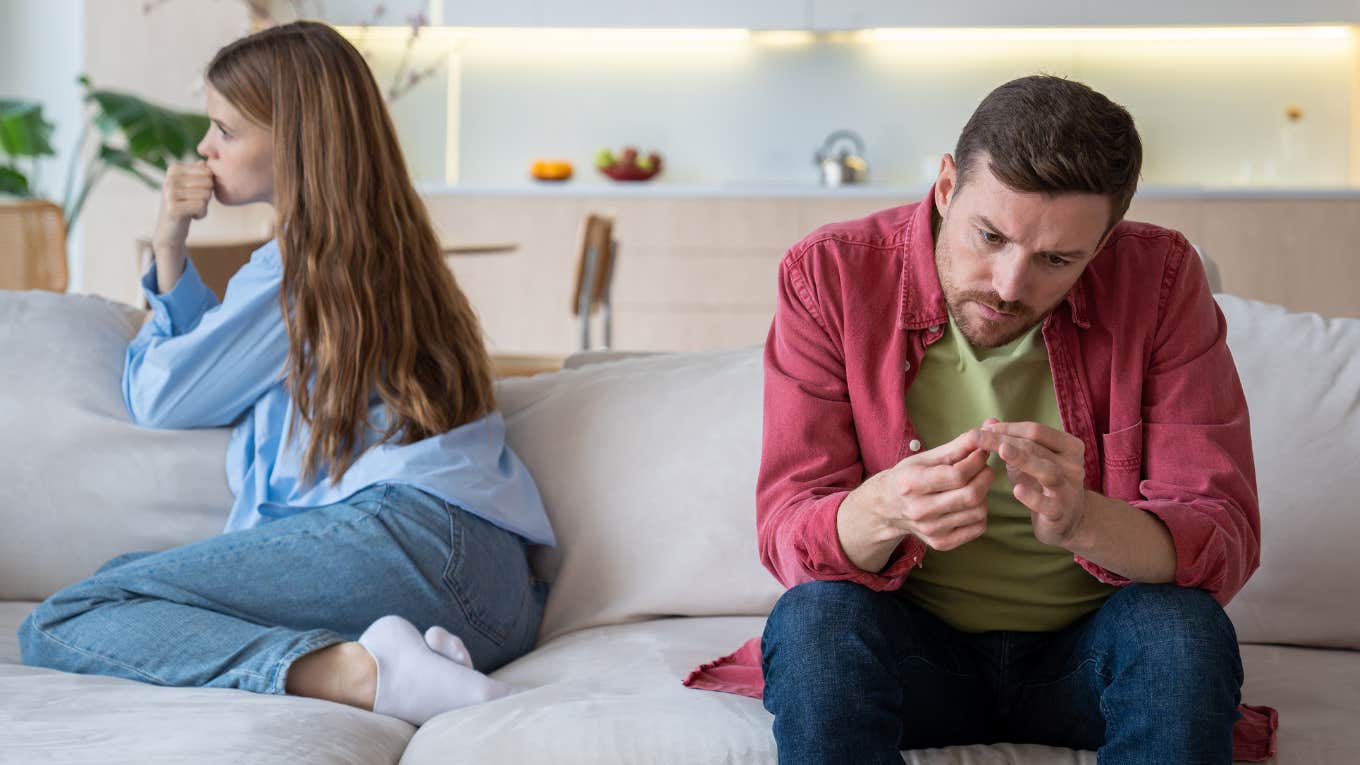 Husband Shares The 3 Things He Did To ‘Anger’ His Introverted Wife Introverted wife looking annoyed with husband
